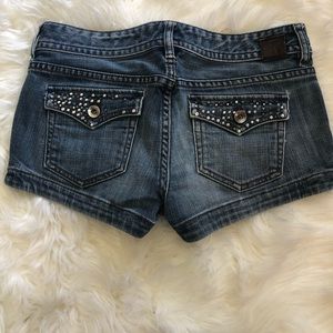 Express X2 Stella bling pocket jean shorts